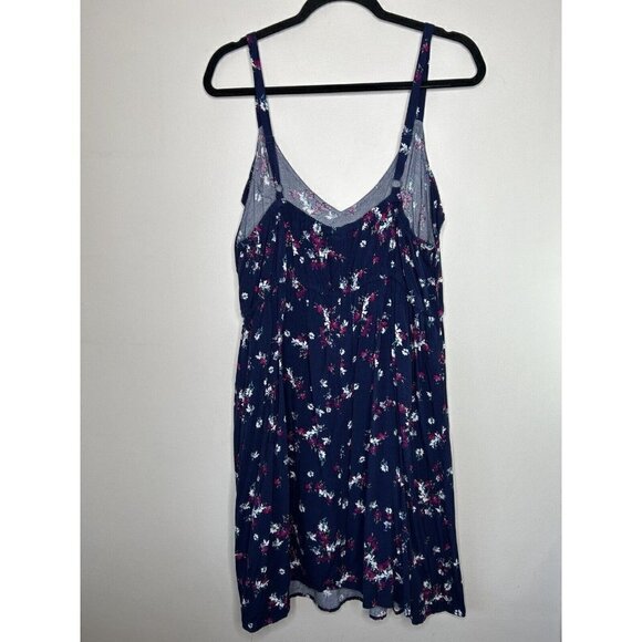 Torrid Women's Blue Floral Print Challis Tank Dress Size 3 - Picture 5 of 9